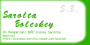 sarolta bolcskey business card